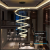 Crystal Restaurant Chandelier Led Crystal Lamp Living Room Bedroom Lamp Hotel Villa Duplex Stair Light Engineering Chandelier