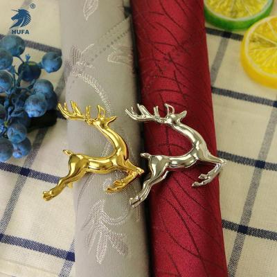 New Creative Deer Golden Napkin Ring Hotel Model Room Wedding Napkin Ring European Style Home Decorations and Accessories