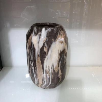 Wanzi ceramics simple wind marbling ceramic vase decoration