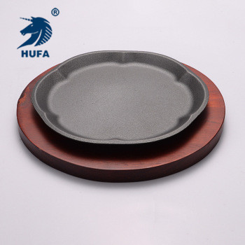 New Korean Grill Tray Steak Teppanyaki Barbecue Plate Creative Plum Blossom Type Non-Stick Bakeware Induction Cooker Wholesale