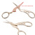 Stainless Steel New Crane Scissors Retro Gold-Plated Small Multi-Functional Embroidery Beauty Makeup Eyebrow Trimming Nose Hair Thread Scissors
