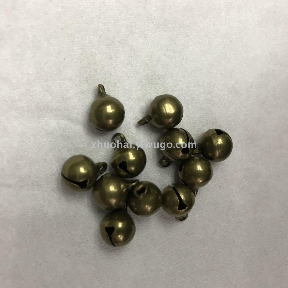 diy一字铜铃铛 金色银色彩色磨砂皱纹彩色手工