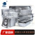 07 Thick Stainless Steel 1/3 Bowl Rectangular Fraction Basin Buffet Insulation Plate with Lid Stainless Steel Basin