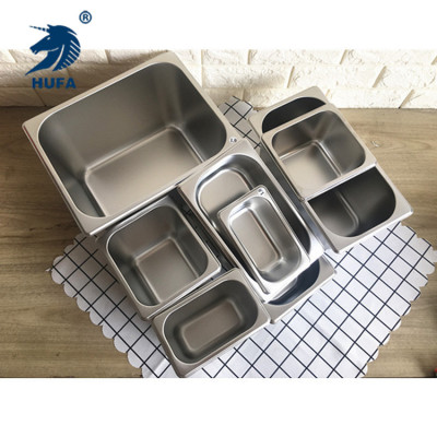 1.0 Thick Stainless Steel 1/3 Bowl Rectangular Fraction Basin Buffet Insulation Plate with Lid Stainless Steel Basin