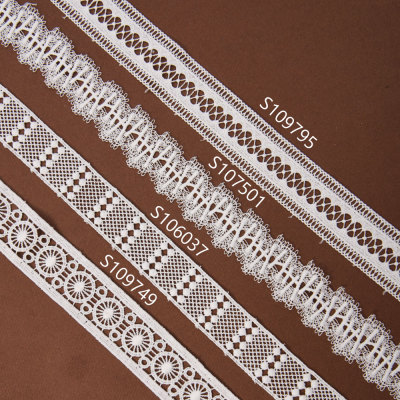 Lace Factory Wholesale Guipure Embroidered Chemical Lace Ribbon for Decorative Sewing