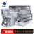 07 Thick Stainless Steel 1/6 Bowl Rectangular Fraction Basin Buffet Insulation Plate with Lid Stainless Steel Basin
