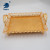 Wholesale High-End Gold Plating Silver-Plated Square Gem Towel Plate Fruit Plate Cake Plate Double Moon Wrist