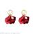 Red Petal Stud Earrings Women's Suitable for Winter Earrings Online Influencer Earrings Simple All-Match Long Pearl Eardrops