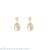 925 Tremella White Earrings Agate Retro French Niche Elegant Wild Earrings Anti-Allergy Stud Earrings for Women