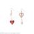 Heart-Shaped Tassel Earrings Korean Graceful Online Influencer Earrings New Trendy Personality Asymmetric Earrings Niche Vintage Earrings