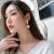 Korean Ins Same Style Earrings for Women Simple Temperamental All-Match Irregular Asymmetric Metal Water Ripple Earrings Earrings