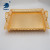 Wholesale High-End Gold Plating Silver-Plated Square Gem Towel Plate Fruit Plate Cake Plate Double Moon Wrist