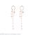 S925 Silver Needle Korean Ins Elegant Long Circle Crystal Stone Tassel Ear Studs Gentle Fairy Lady Style Earrings