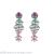 European and American Style Colorful Fishbone Earrings for Women Exaggerated Sense of Quality Graceful Long Earrings 2020 New Trendy Net Red Earrings
