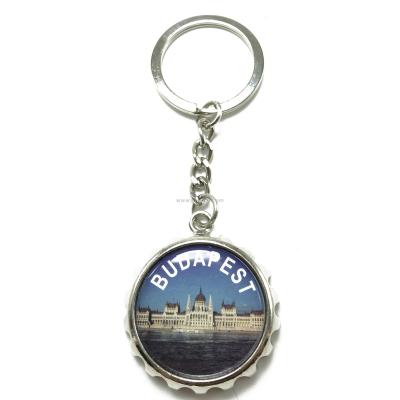 Hungarian Budapest city hall bottle cap key chain tourist souvenir yiwu factory gift tourism souvenir