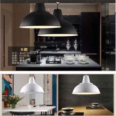 Retro industrial chandelier restaurant contracted personality creative mine lamp black white tie yi office chandelier 