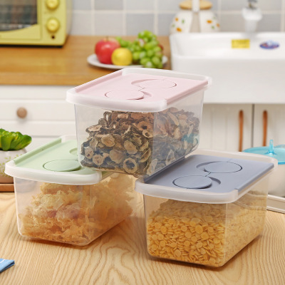 Flip cover transparent storage box table top storage box plastic storage box food storage box