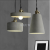 Industrial LED Concrete Pendant Chandelier Hanging Lamp Shade 1 Light Fixtures for Dining Room Kitchen Hallway