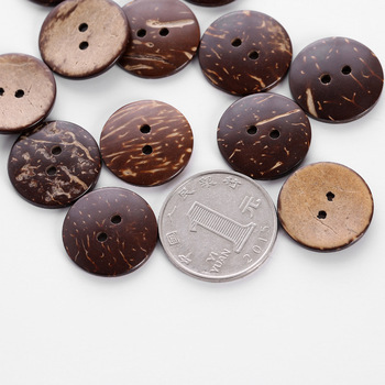 Hot Sale Hight Quality Decorative DIY Brown 2 Holes Sewing Coconut Buttons For Cloth