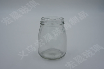 Manufacturer direct sale 100ml silk pudding glass bottle transparent glass pudding bottle kitchen supplies