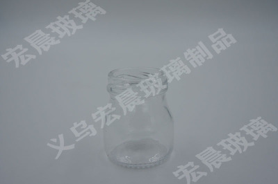 Manufacturers direct multi - capacity silk pudding bottles transparent glass pudding bottles kitchen supplies