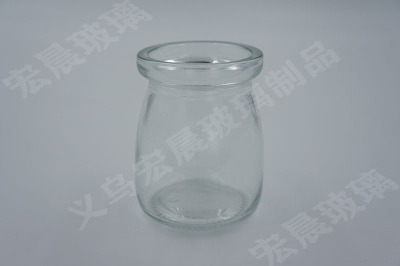 Manufacturers direct multi - capacity glass transparent glass pudding bottles kitchen supplies cork, plastic cover