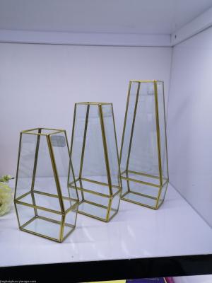 Simple geometry eternal flower glass cover flower box flower room coffee shop decoration room decoration home