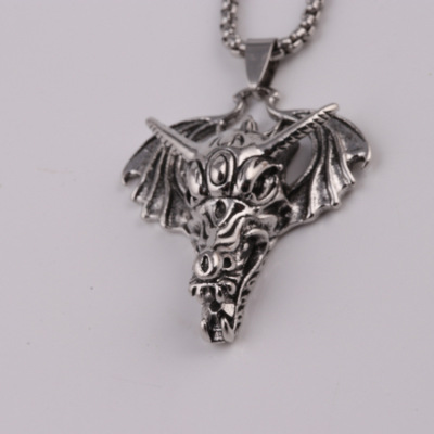 Personality Ornament Trendy Unique Animal Alloy Flying Dragon Pendant Power Style Personalized Inlaid Zircon Animal Pendant