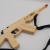 Factory Direct Sales Rubber Band White Long Charge Wooden Gun Wooden Toy Hit Belt Tire Pistol AK-47