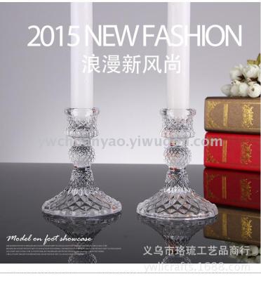 Glass candlestick pole candlestick holder tall candlestick holder