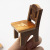 Factory Direct Sales Wooden Mini Table and Chair Wooden Old-Fashioned Square Table for Eight People Table and Chair Set Decoration Play House Toys Wholesale