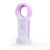 Silent leafless fan rechargeable portable portable portable USB mini fan desktop