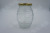 Manufacturers direct glass honey bottle glass honey bottle with silk mouth horizontal grain