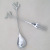 High-End Three-Dimensional Leaf Handle Mirror Light Tableware Coffee Spoon 3 Finger Fruit Fork Dessert Spoon Small Tone Gold and Silver Color New