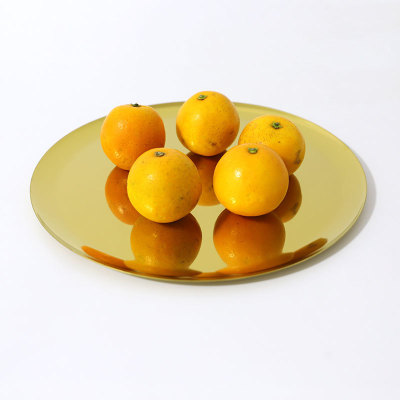 Nordic Fruit Plate Stainless Steel Brass Gold Color Disc Nordic Simple Home Jewelly Storage Plate