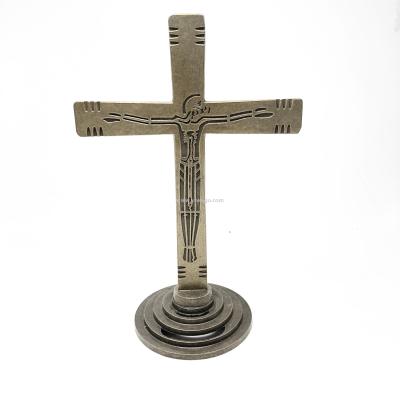 The cross presents a Catholic Christian souvenir of Jesus Christ the virgin Mary