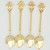 Roman Emperor Shield Golden Feather Spoon Wings Retro Staff Series Coffee Spoon Stirring Spoon Dessert Spoon Jy97