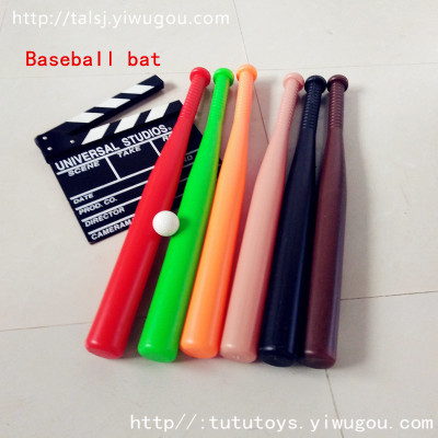 Plastic material integrated shape hollow baseball bat color children's toy baseball bat