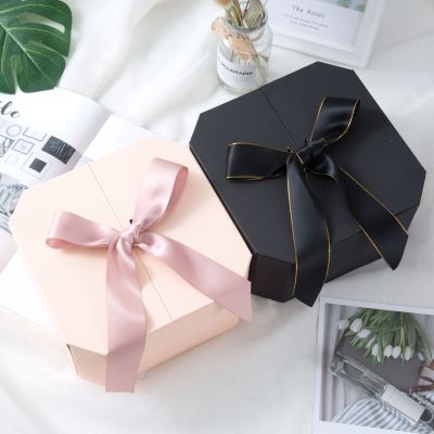 Octagonal Flip Gift Box Wedding Partner Hand Wedding Candies Box Valentine's Day Gift Box Birthday Gift Box Flower Box