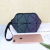 The new fashion shell folding small cosmetic bag geometric diamond dazzle night color handbag