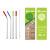 Cross-Border Amazon New Food Grade Anti-Scratch Silicone End 304 Stainless Steel Straw Juice Long Stirring Straw