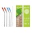 Cross-Border Amazon New Food Grade Anti-Scratch Silicone End 304 Stainless Steel Straw Juice Long Stirring Straw