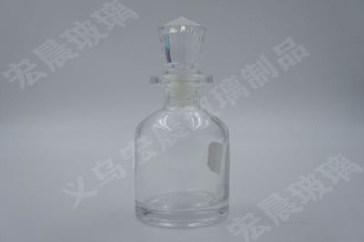 Manufacturers direct transparent small mouth glass perfume bottle jewelry glass plug/acrylic plug