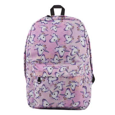 Manufacturers direct fashion student backpacks middle school backpacks to reduce load and protect spine unicorn print backpacks