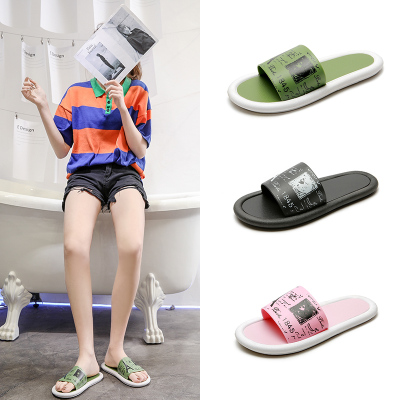 2020 slippers summer fashion outside wear lovers indoor home bathroom bath sandals flip-flops hipster male