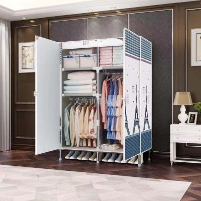 Non-woven cloth wardrobe simple wardrobe Oxford cloth wardrobe combination wardrobe steel tube wardrobe simple wardrobe