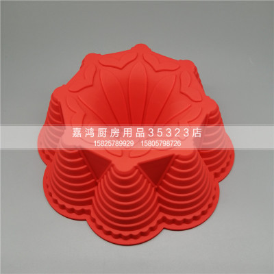 Silicone Mold for Cakes Flower Crown shape pastry Baking Tools 3D Bread big cake form Pizza Pan DIY birthday wedding