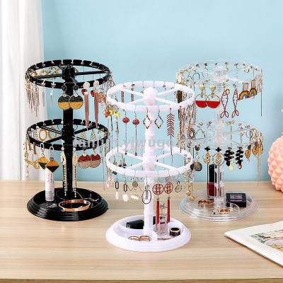 Rotating earring receiving rack female earring display rack finishing bracelet eardrop hanging necklace small hair ring