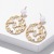 Korean version of fashion simple diy earrings drop oil set diamond pendant flowers jokers temperament module manufacturers supply