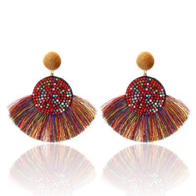 European and American cross-border fashion creative retro ethnic style earrings, female personality pop earrings?